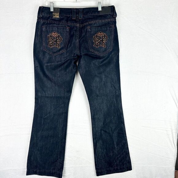 Express Stella Regular Fit Low Rise Boot Cut Jeans Size 10 NWT Dark Wash Y2K - Picture 1 of 9
